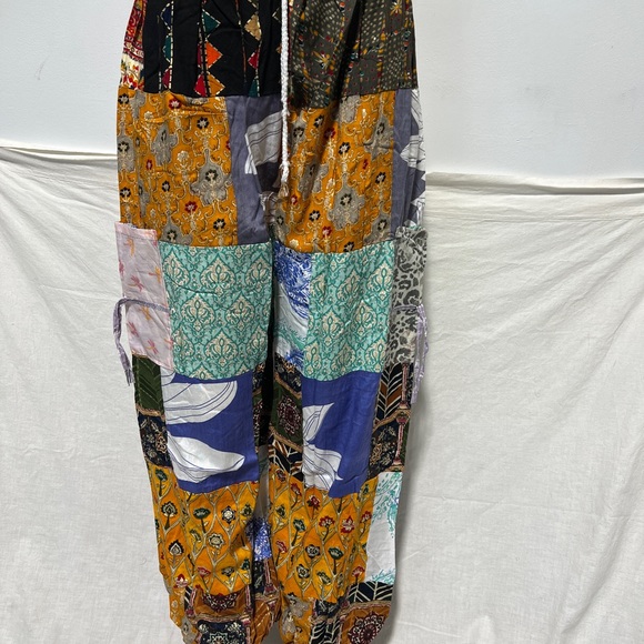 Unisex handmade boho hippie aladdin alibaba harem yoga pants one size women men - Picture 2 of 5